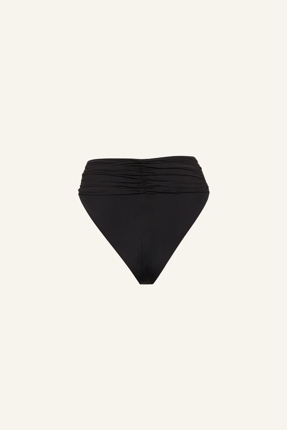 Bandeau Bikini Top & High-Waisted floral Appliqué Swim Bottom Black