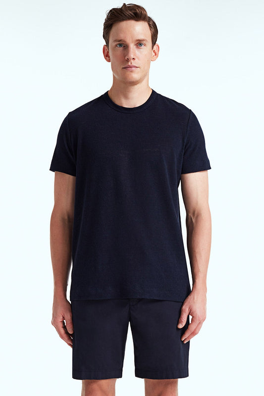 Roman Linen T-Shirt Dark Navy