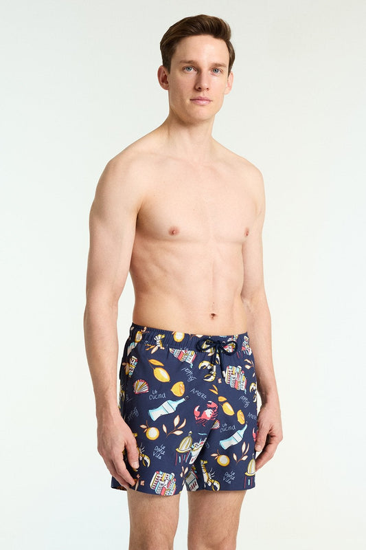 Arthus Spaghetti Swim Shorts Navy