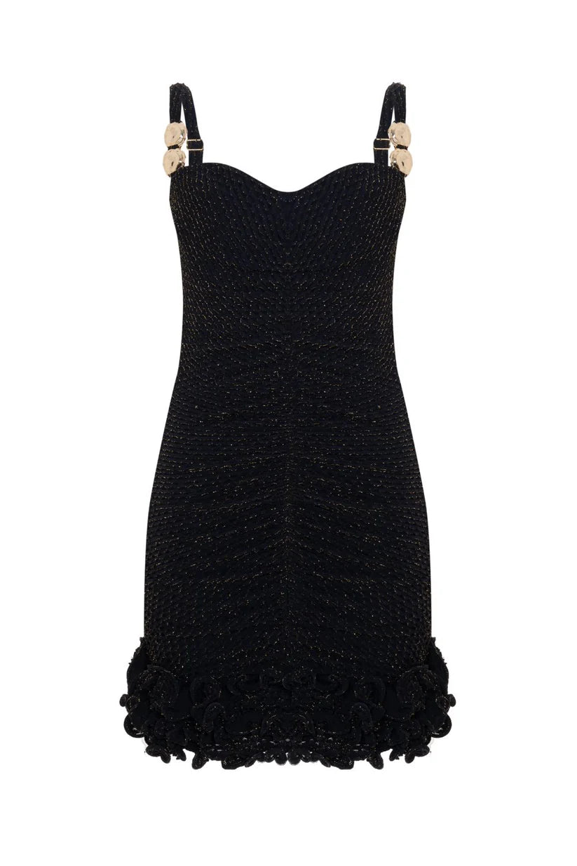 Gavea Mesh Mini Dress Black