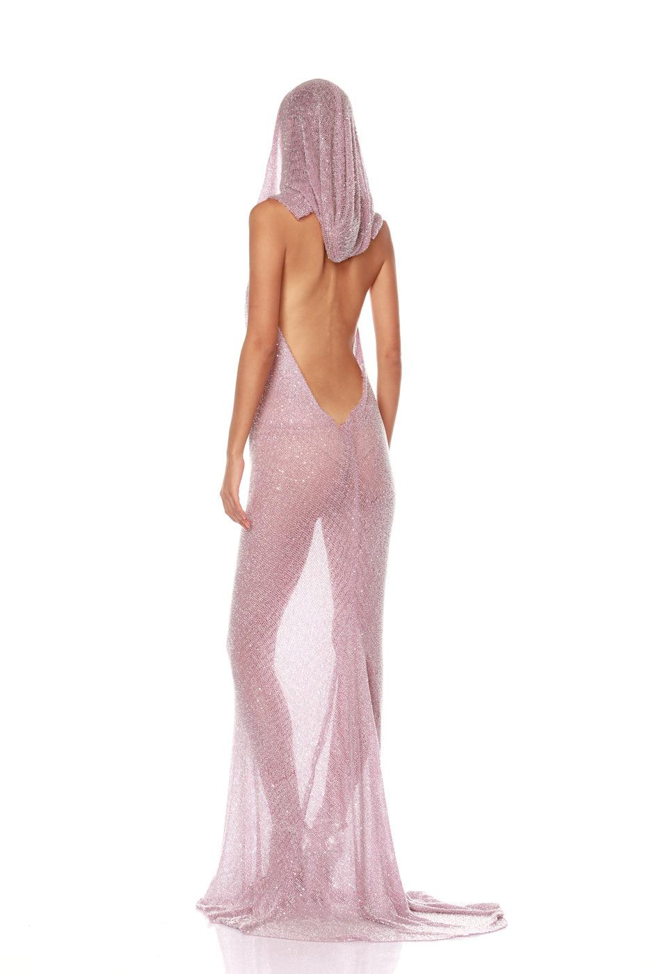 Amalia Beaded Maxi Gown Lilac