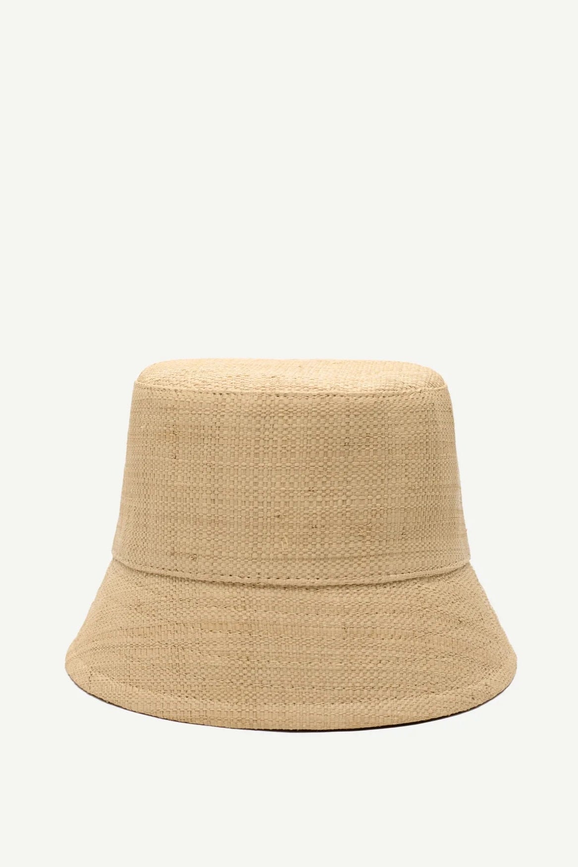 Monogram-embellished Straw Bucket Hat