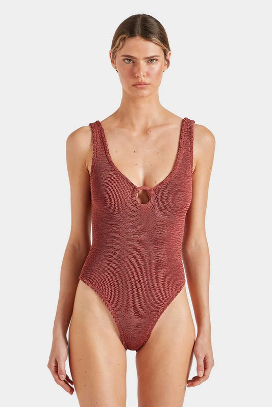 Celine Swim Metallic Rosewood