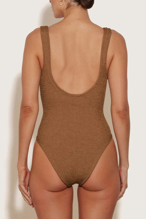 Celine Swim Metallic Cocoa