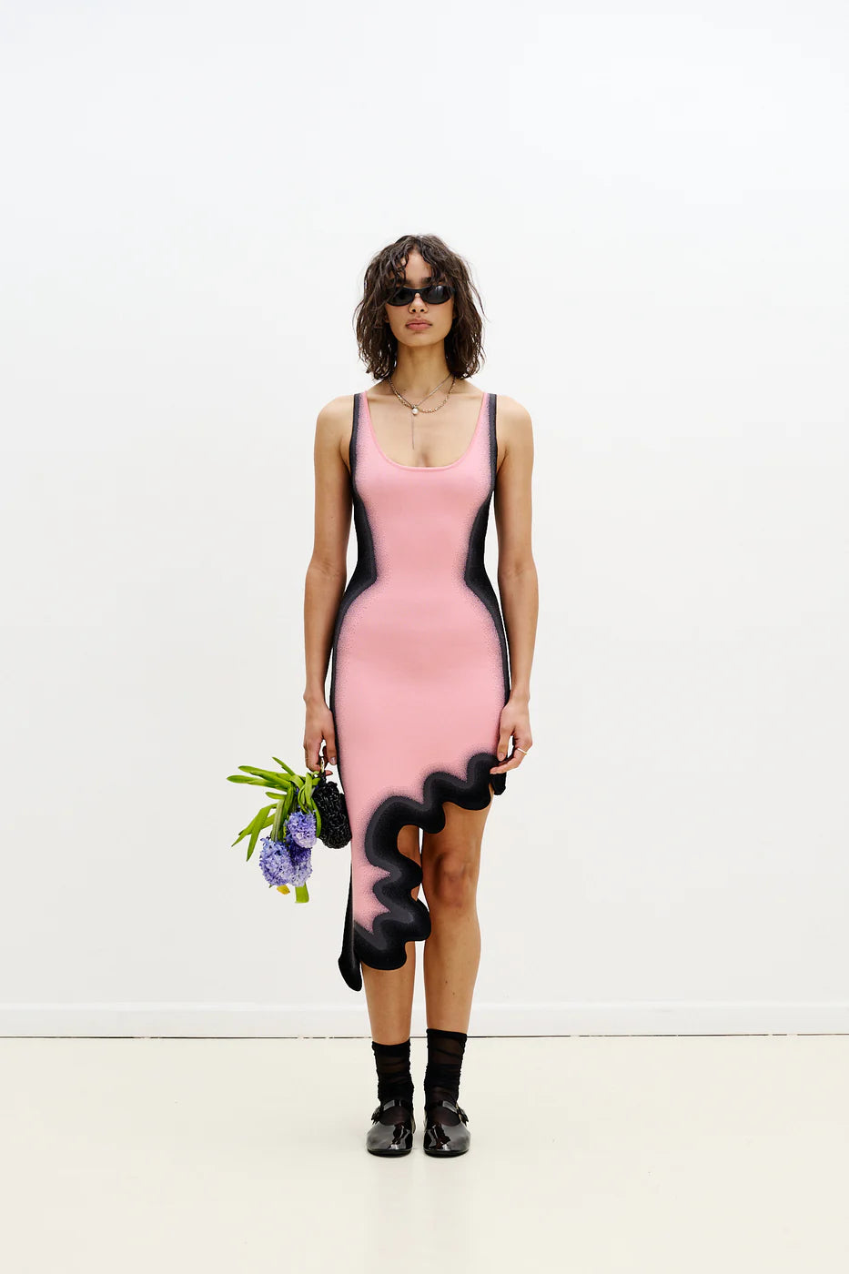 Aster Wavy Asymmetric Dress
