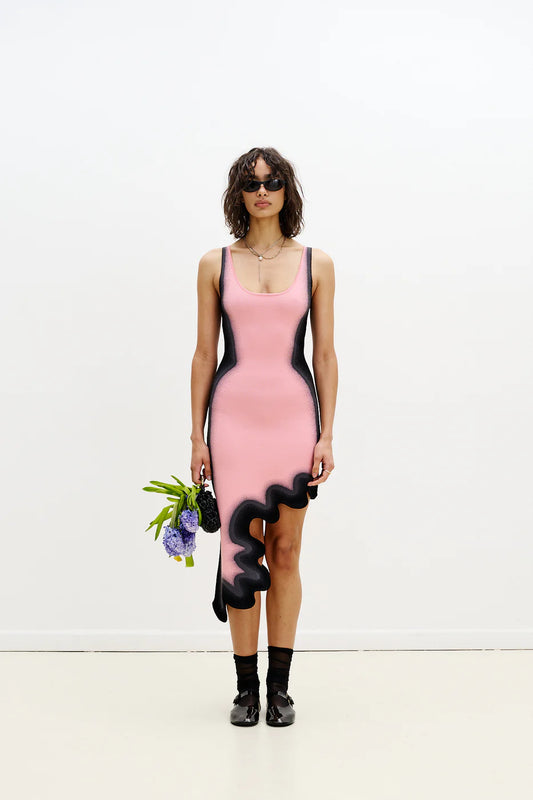 Aster Wavy Asymmetric Dress