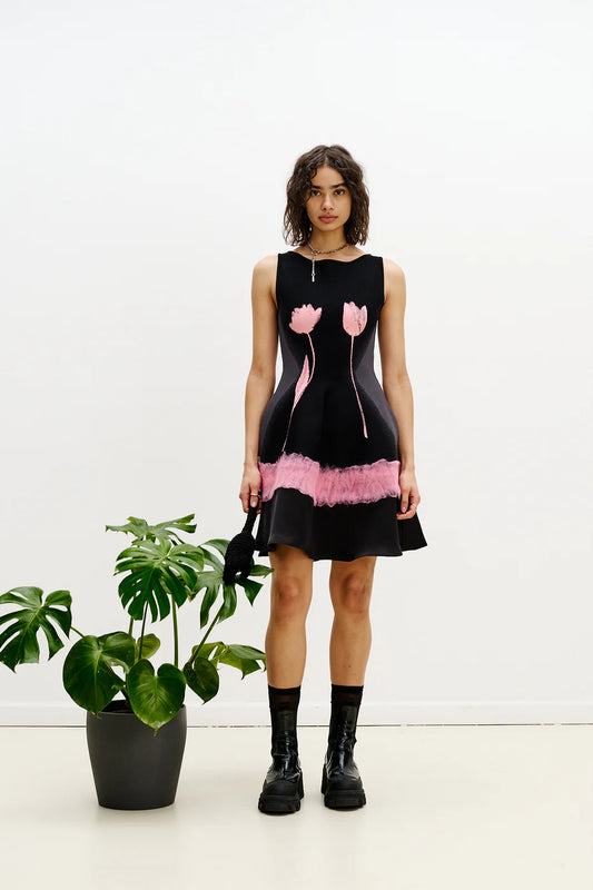 Senna Needle Punch Mini Dress