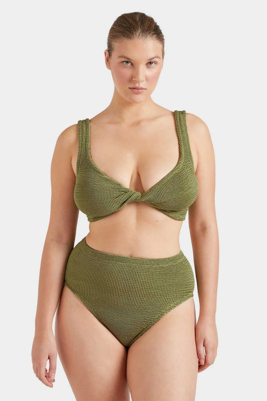 Jamie Bikini Metallic Moss