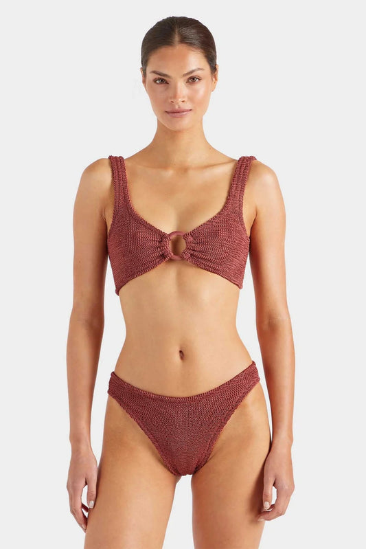 Julia Bikini Metallic Rosewood
