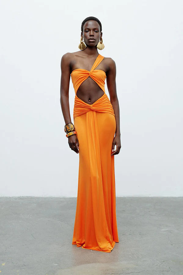 Keira Dress In Naranja Intenso