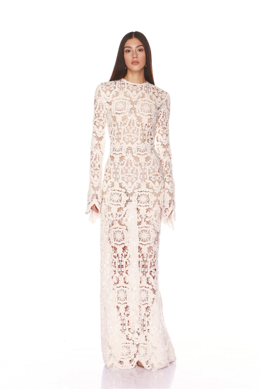 Marley Long Sleeve Maxi Dress White