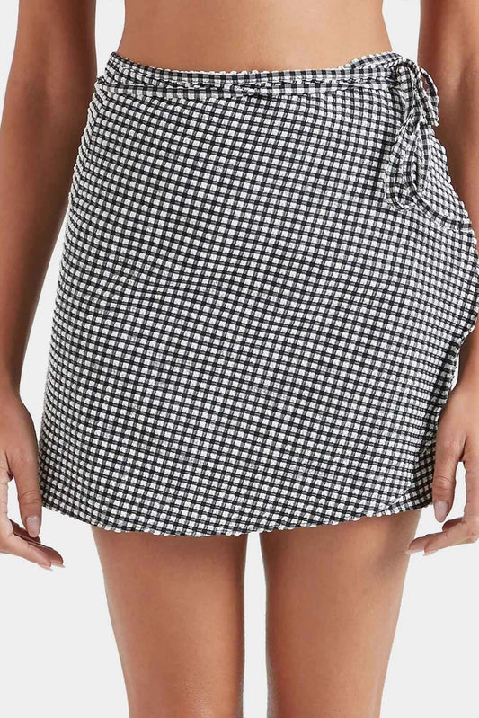 Mini Sarong Gingham Black