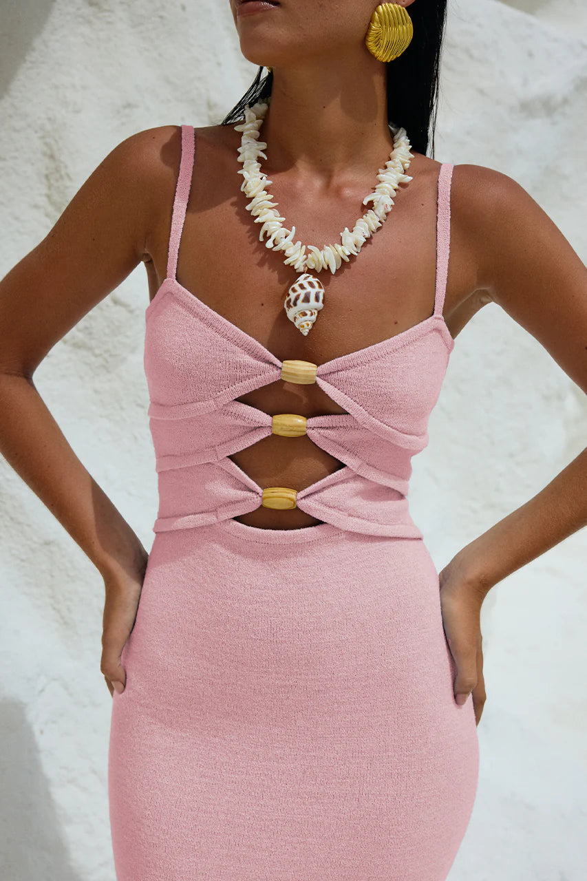 Normani Midi Dress in Pink