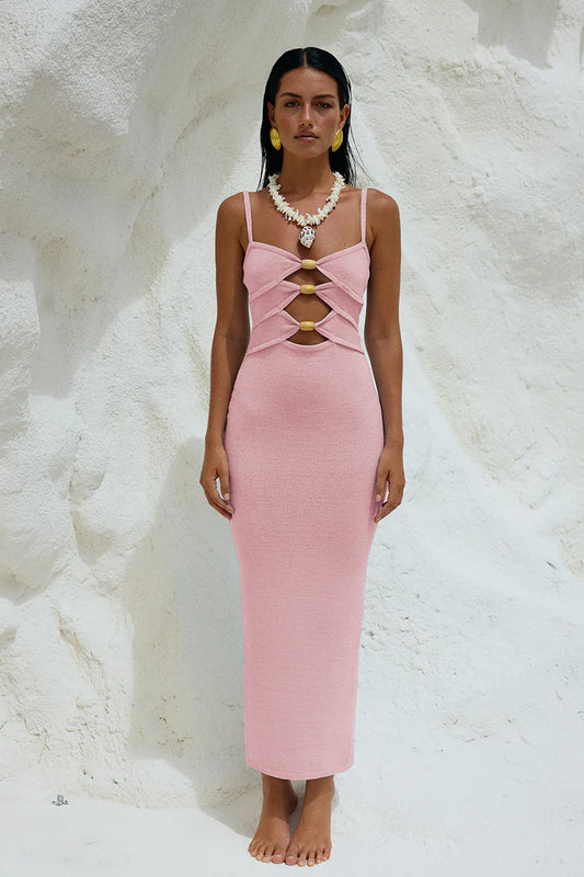 Normani Midi Dress in Pink