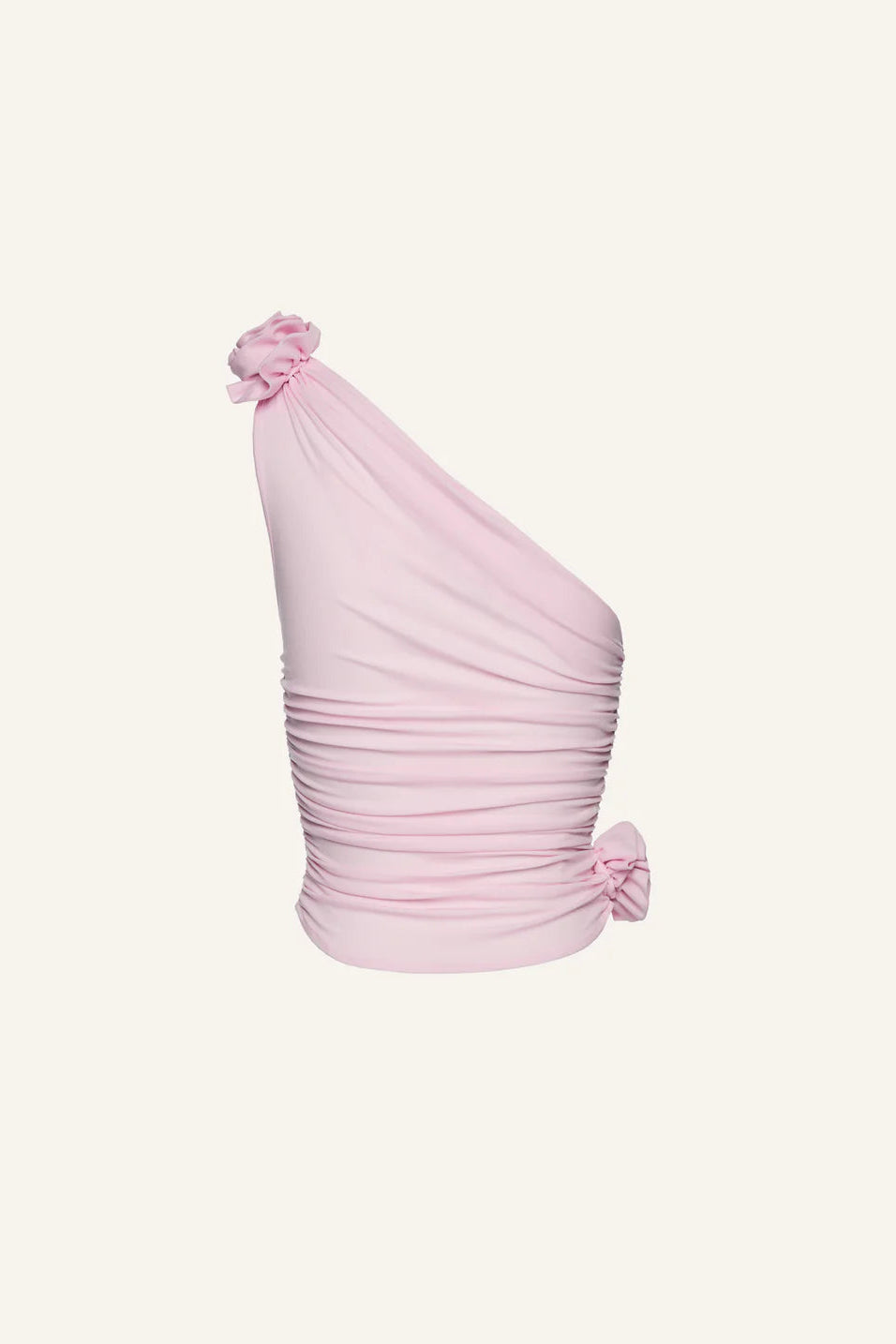 One-shoulder t-shirt in pink