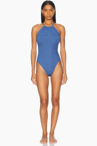 Portia Swim Metallic Denim