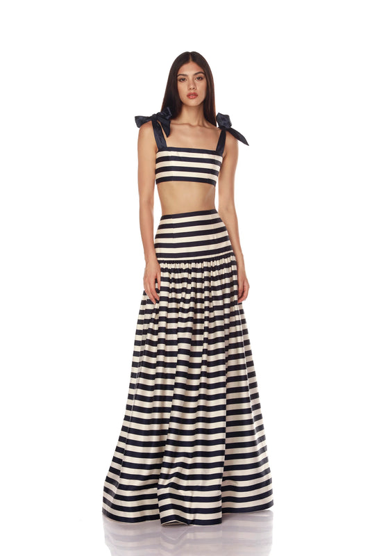 Quinn Striped Top and Striped Maxi Skirt