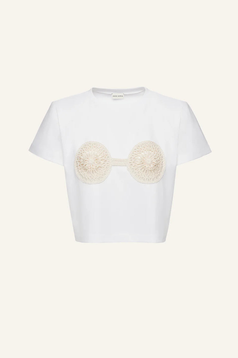 Crochet Bra T-Shirt White