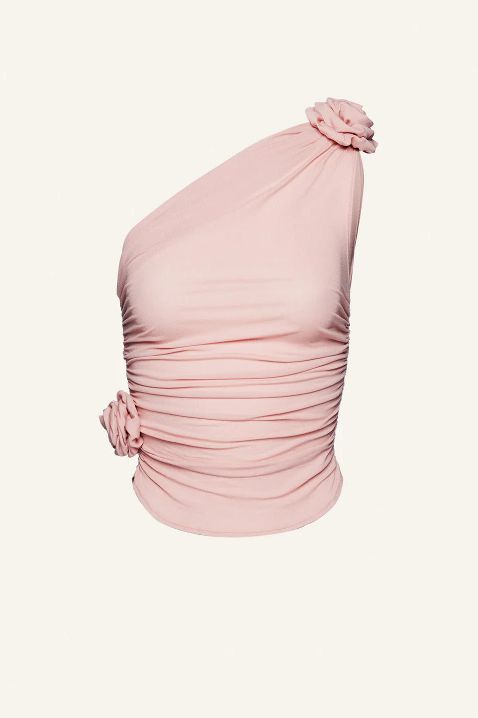 One Shoulder Pink Top