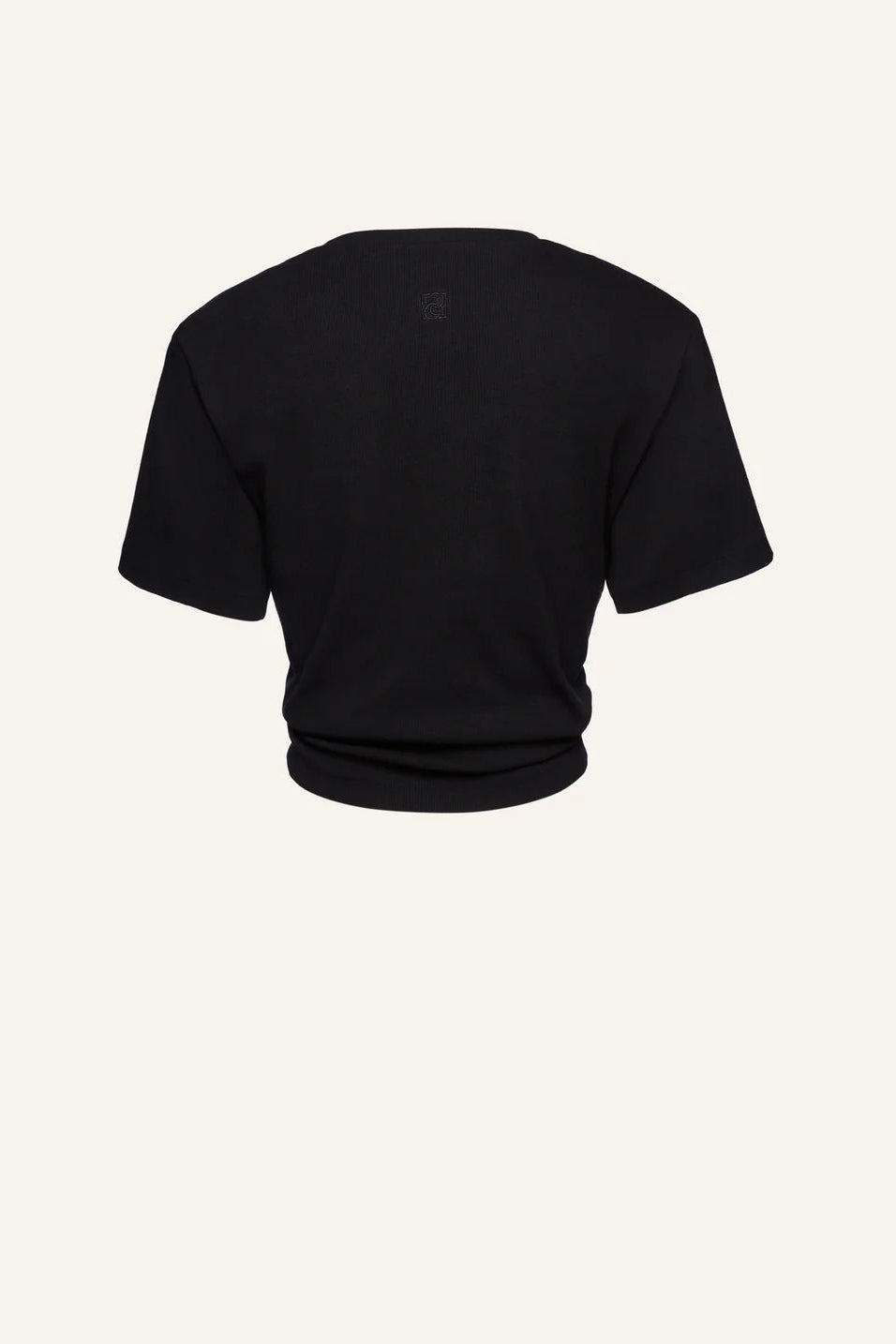 Knot-Front T-shirt in Black