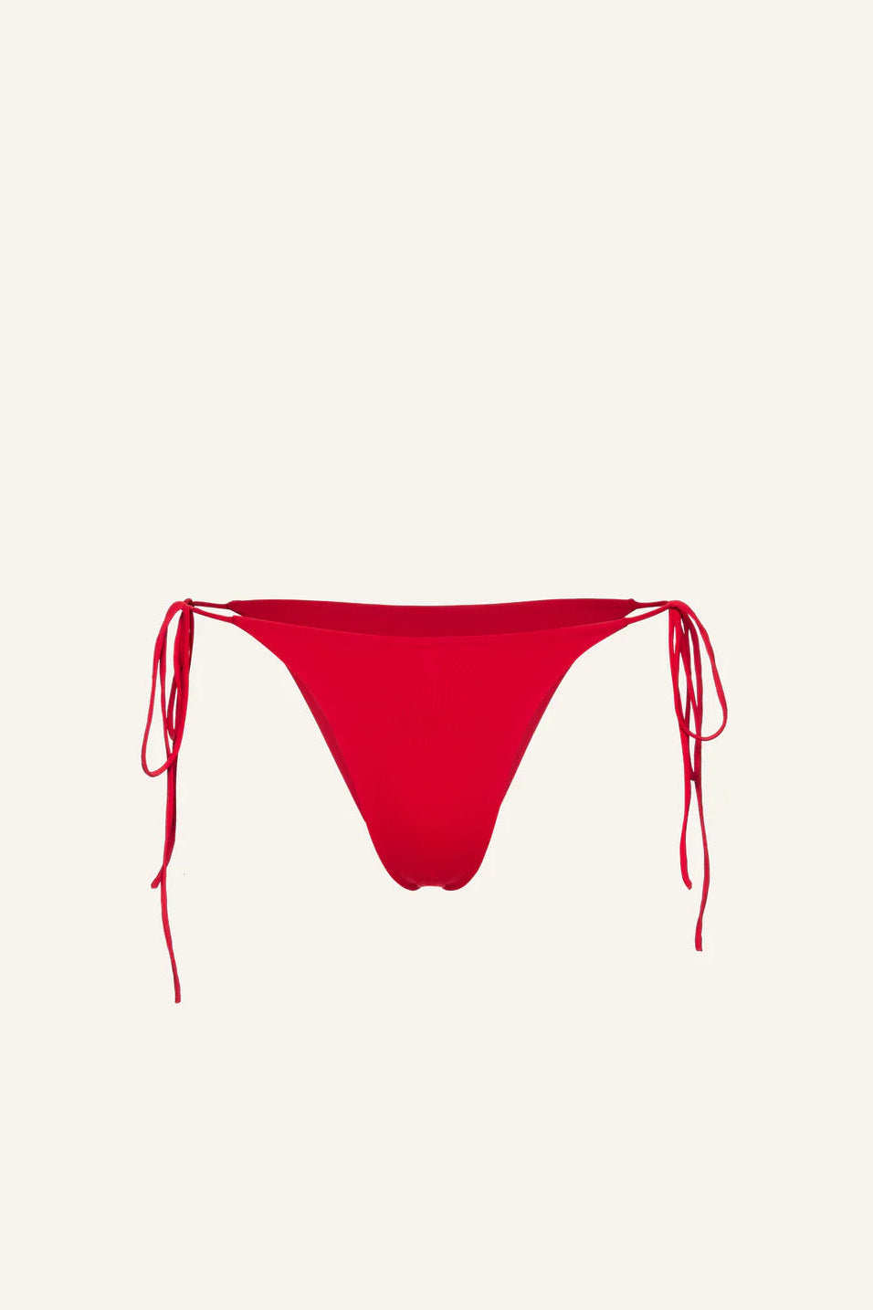 Floral Strappy Triangle bikini Top & String Tie Swim Bottom Red
