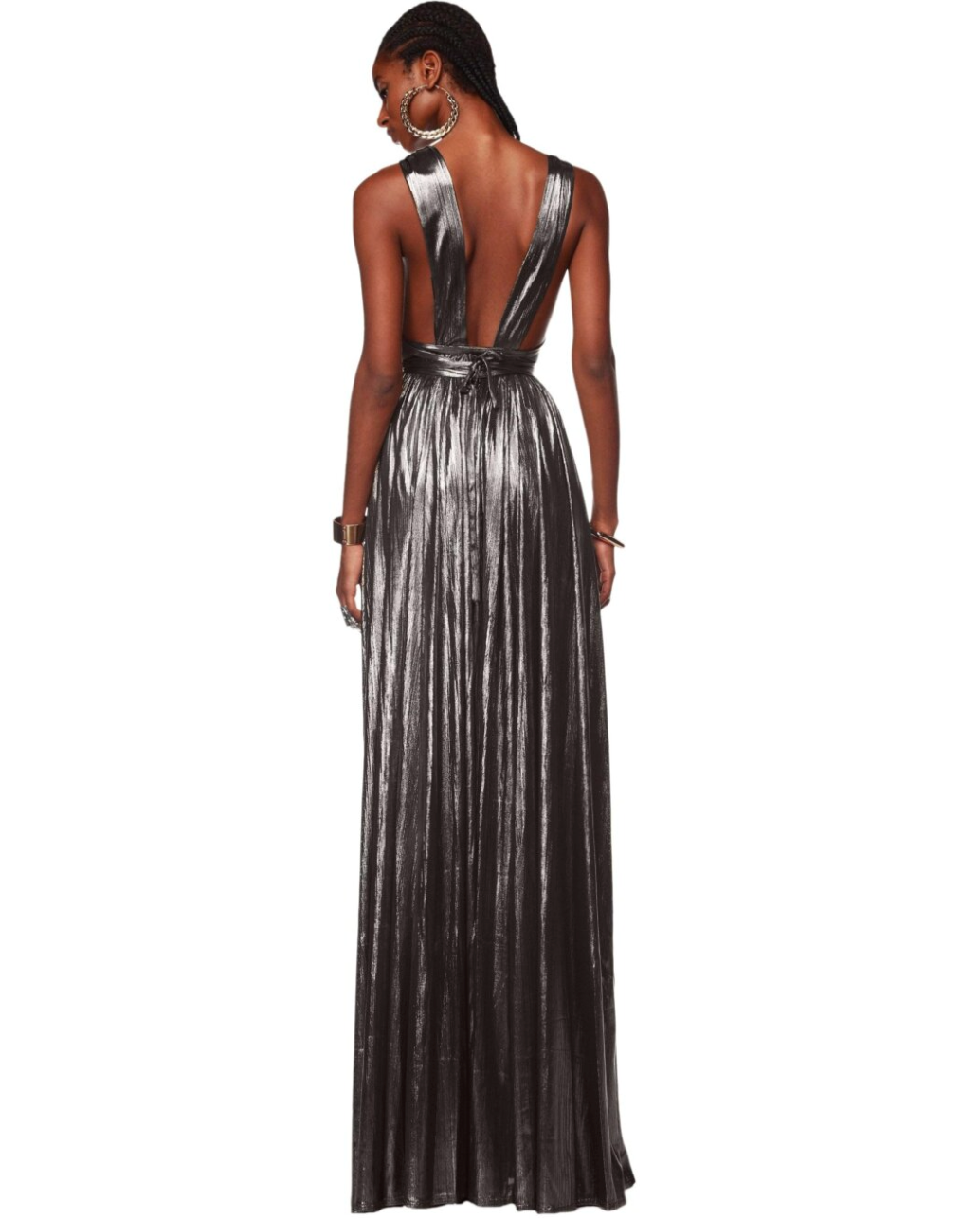 Goddess Maxi Gown Silver