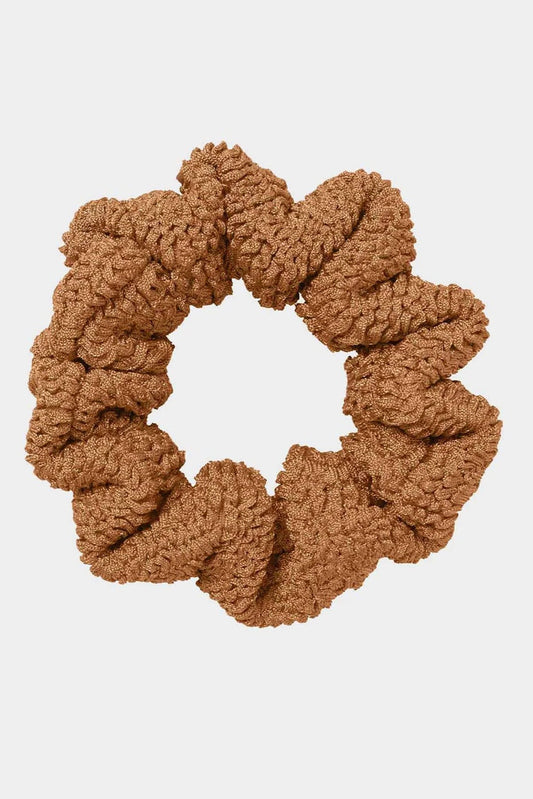 Hair Scrunchie Metallic Cocoa