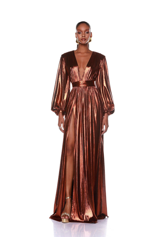 Zoe Copper Maxi Dress