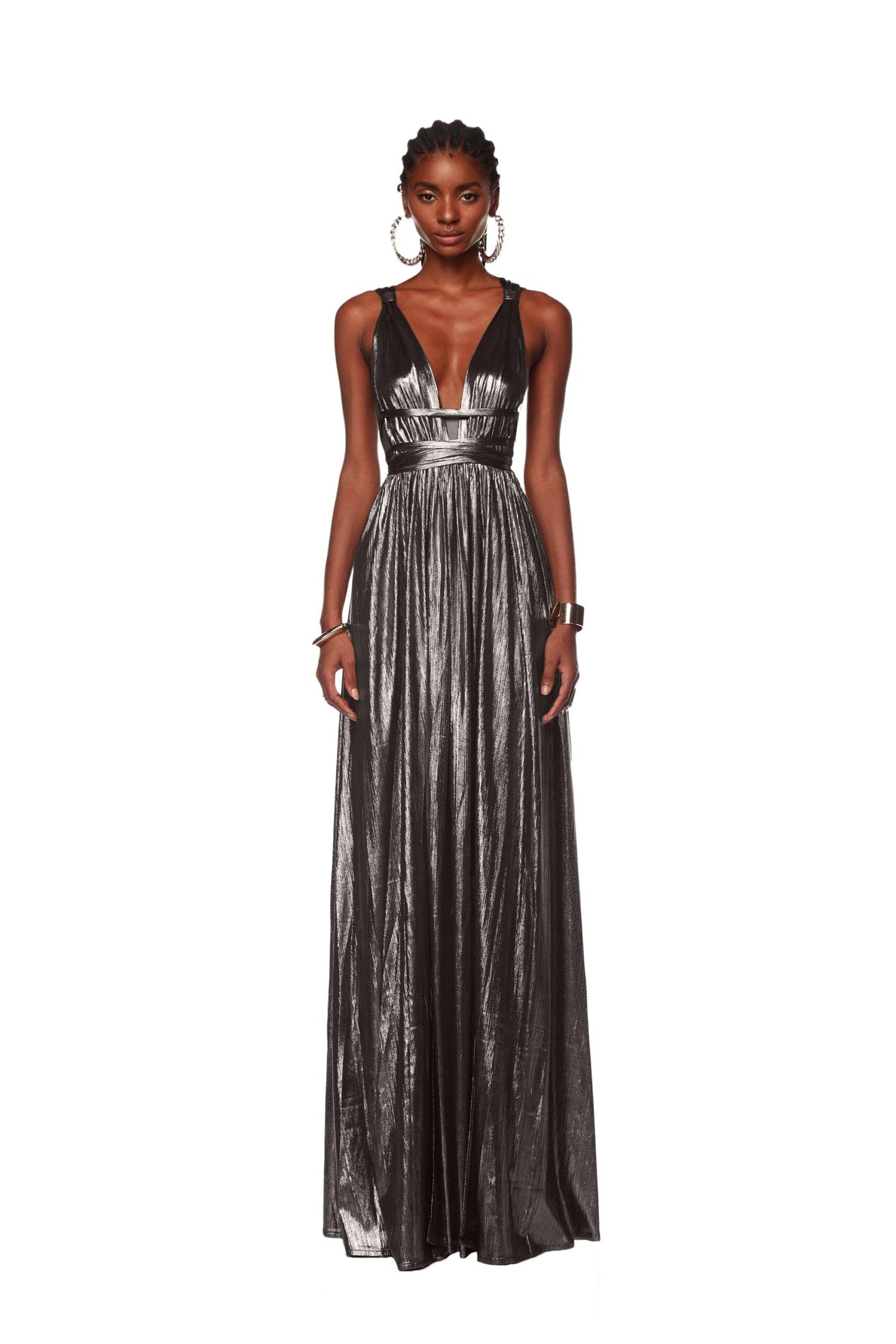 Goddess Maxi Gown Silver