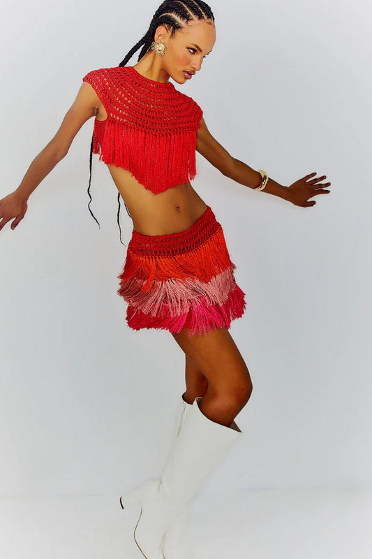 Jeri Two Piece Set Red