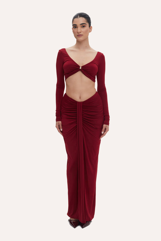 Layanna Dress Bordeaux