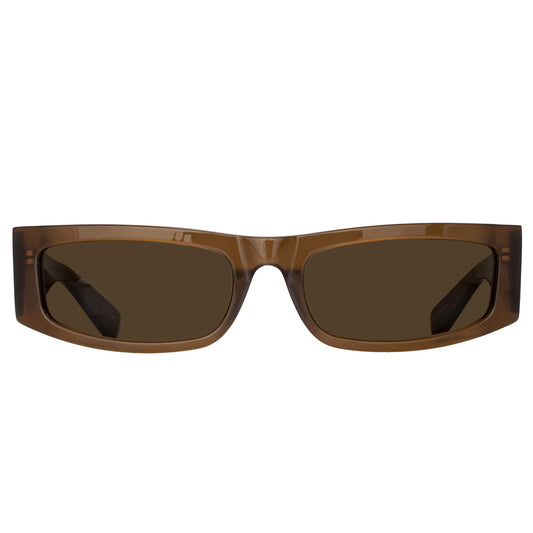 Magda Butrym Rectangular Sunglasses in Brown